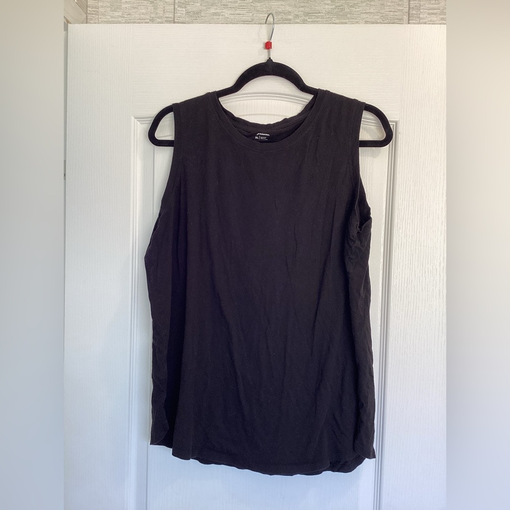 Members Mark Classic Black Sleeveless Tank Top for Women EUC